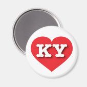 Kentucky Red Heart - Ik hou van KY Magneet (Voorkant / Achterkant)