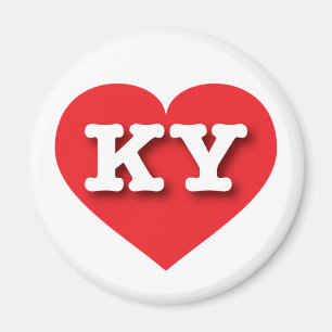 Kentucky Red Heart - Ik hou van KY Magneet
