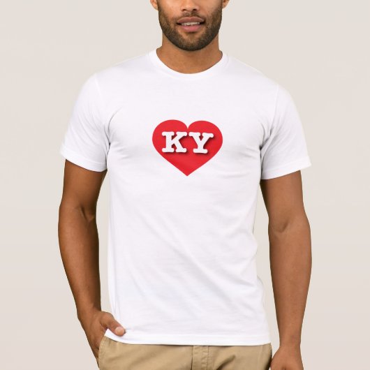 Kentucky Red Heart - Ik hou van KY T-shirt (Voorkant)