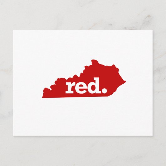 KENTUCKY RED STATE BRIEFKAART (Voorkant)