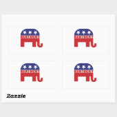 Kentucky Republikeinse Olifant Rechthoekige Sticker (Vel)