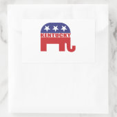 Kentucky Republikeinse Olifant Rechthoekige Sticker (Tas)