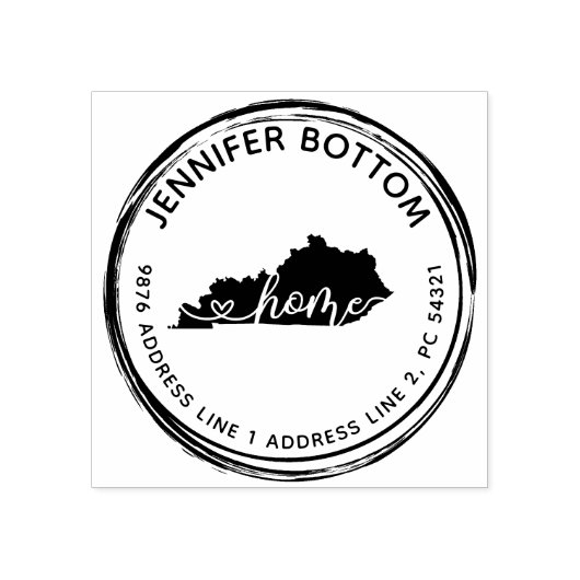 Kentucky-retouradres Rubberstempel (Afrduk)