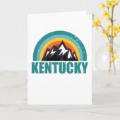 Kentucky Retro Zonsondergang Cadeaus Amerikaanse S Kaart (Gele Bloem)