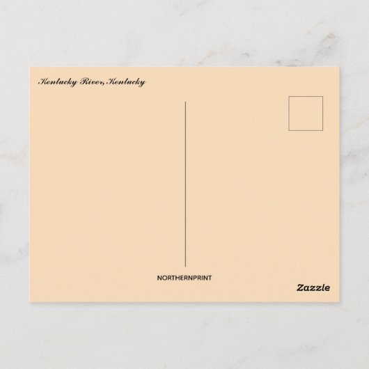 Kentucky River in Kentucky Briefkaart (Achterkant)