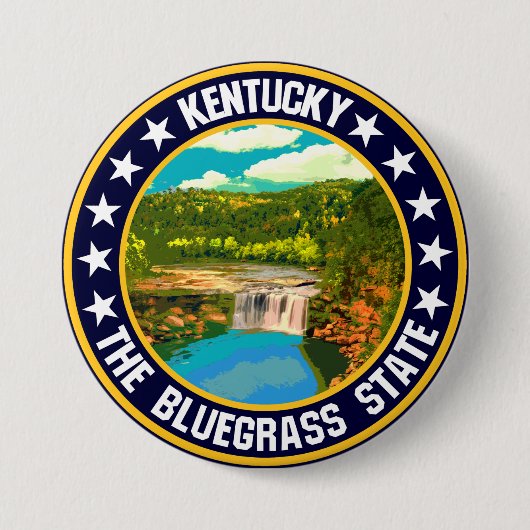 Kentucky Ronde Button 7,6 Cm (Voorkant)