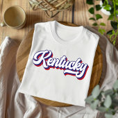 Kentucky Rood Wit en Blauw  Script T-shirt
