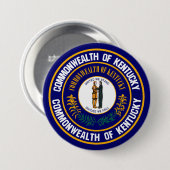 Kentucky Round Emblem Ronde Button 7,6 Cm (Voorkant /achterkant)