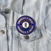 Kentucky Round Emblem Ronde Button 7,6 Cm (In situ)