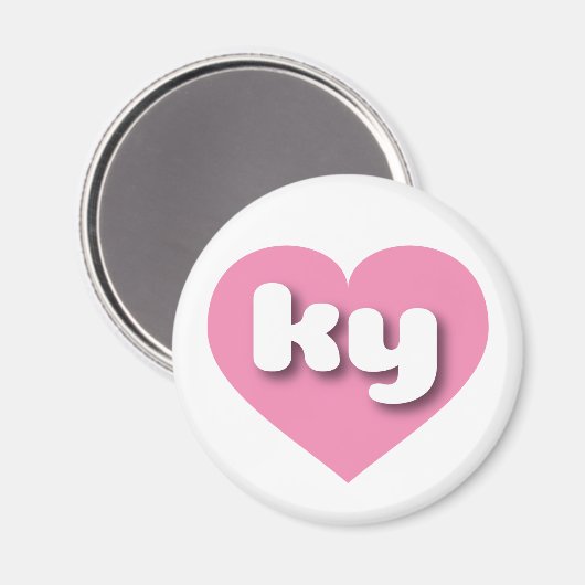 Kentucky roze hart - Ik hou van ky Magneet (Voorkant / Achterkant)