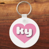 Kentucky roze hart - Ik hou van ky Sleutelhanger (Voorkant)