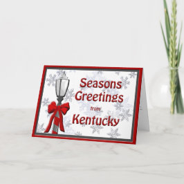 Kentucky Seasons Greetings Lamp Snowflake Feestdagen Kaart