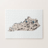 Kentucky Shaped Kentuckian  Afbeelding Map Legpuzzel (Horizontaal)