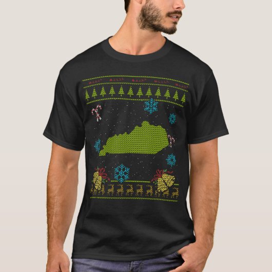 Kentucky-Shirt met een lelijke kerst T-shirt (Voorkant)