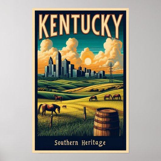  Kentucky Southern Heritage Countryside Poster (Voorkant)