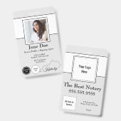 Kentucky Staat Notaris Openbaar Badge met QR-code (Voor- en achterkant)