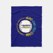 Kentucky Staatsvlag Fleece Deken (Voorkant)