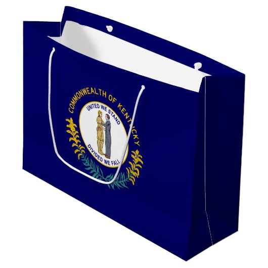 Kentucky Staatsvlag Groot Cadeauzakje (Voorkant Gekanteld)