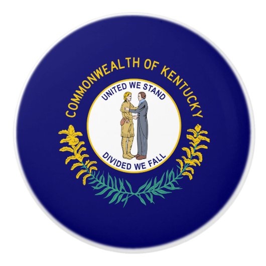 Kentucky Staatsvlag Keramische Knop (Voorkant)