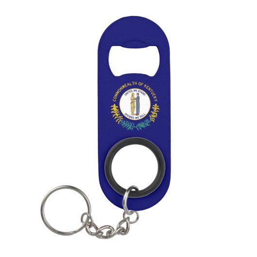 Kentucky Staatsvlag Mini Flessenopener (Voorkant)