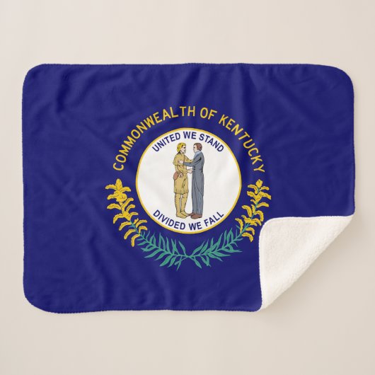 Kentucky Staatsvlag Sherpa Deken (Voorkant (horizontaal))