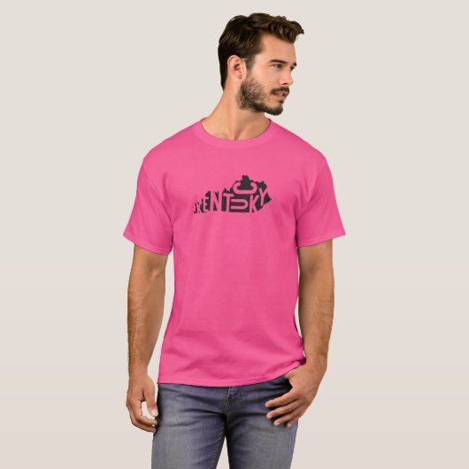 Kentucky State Design Abstract Kentucky Lettering  T-shirt (Voorkant volledig)