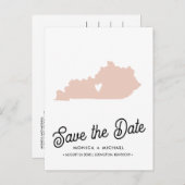 KENTUCKY State Destination Wedding any COLOR! Aankondigingskaart (Voorkant / Achterkant)