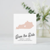 KENTUCKY State Destination Wedding any COLOR! Aankondigingskaart (Staand voorkant)