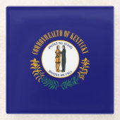 Kentucky State Flag Design Decor Glazen Onderzetter (Voorkant)