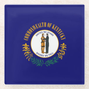 Kentucky State Flag Design Decor Glazen Onderzetter
