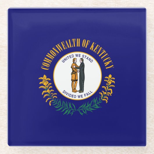 Kentucky State Flag Design Decor Glazen Onderzetter (Voorkant)
