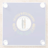Kentucky State Flag Design Decor Glazen Onderzetter (Achterkant)