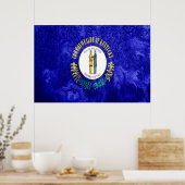 Kentucky State Flag Grunge Poster (Keuken)