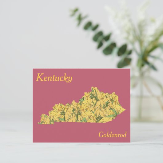 Kentucky State Flower Collage Map Briefkaart (Staand voorkant)