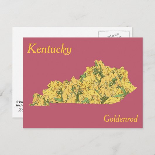 Kentucky State Flower Collage Map Briefkaart (Voorkant / Achterkant)