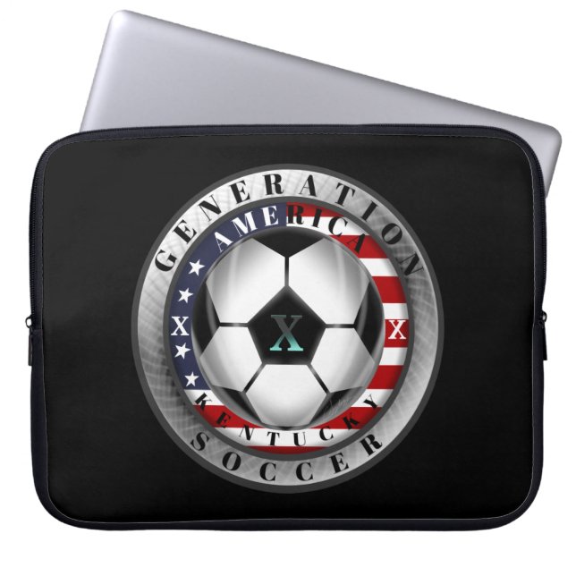Kentucky State Generation X American Soccer Laptop Sleeve (Voorkant)