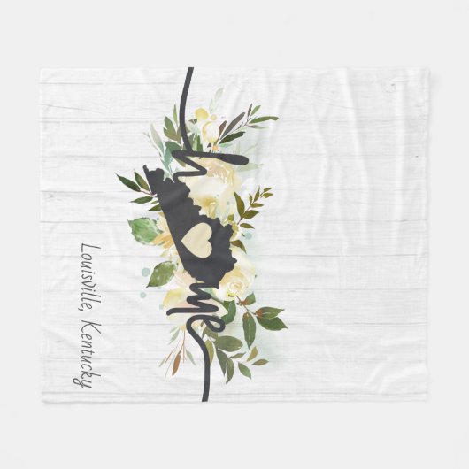 Kentucky State gepersonaliseerd uw thuis stad rust Fleece Deken (Voorkant (Horizontaal))