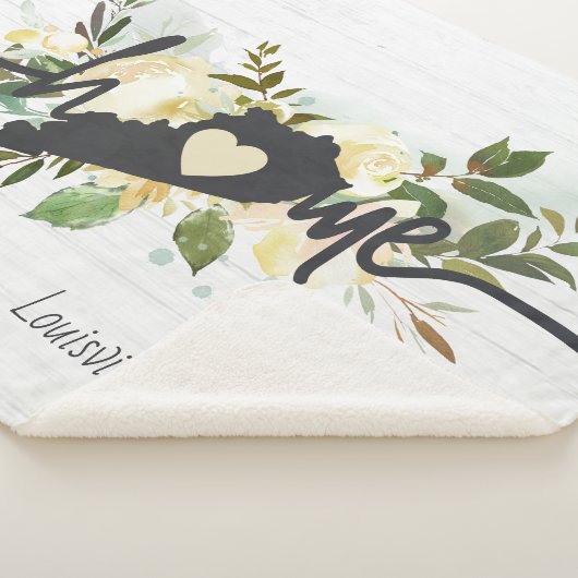 Kentucky State gepersonaliseerd uw thuis stad rust Sherpa Deken (3/4)