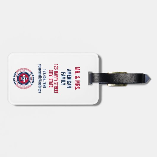 Kentucky State Gepersonaliseerde Gift Idee Bagagel Bagagelabel (Achterkant horizontaal)