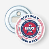 Kentucky State Information Circle Button Flesopener (Voorkant)