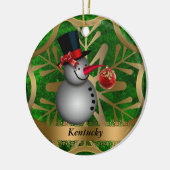 Kentucky State-kerstversiering Keramisch Ornament (Links)