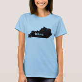 Kentucky State Map Belong T-shirt (Voorkant)