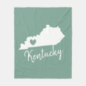 Kentucky State map love home Fleece Deken (Voorkant)