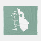 Kentucky State map love home Fleece Deken (Voorkant (Horizontaal))