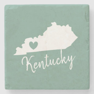Kentucky State map love home Stenen Onderzetter