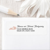 KENTUCKY State Map met hart - ELKE KLEUR! Etiket (Insitu)