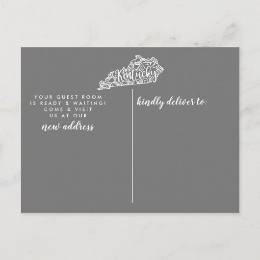 KENTUCKY State Moving Aankondiging Post Kaart (Achterkant)