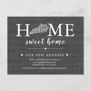 KENTUCKY State Moving Announcement Post Card Aankondigingskaart