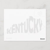 Kentucky State Name Word Art Black Briefkaart (Achterkant)