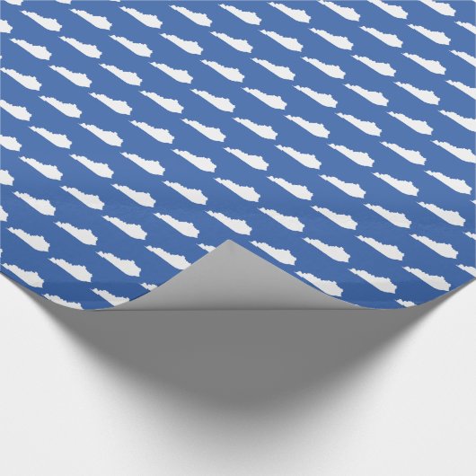 Kentucky State Pattern on Blue Cadeaupapier (Hoek)